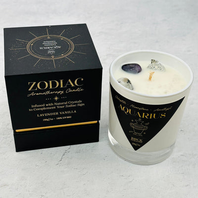 Aromatherapy Zodiac Candles available in aquarius 