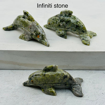 Carved Crystal Dolphin available in infiniti stone