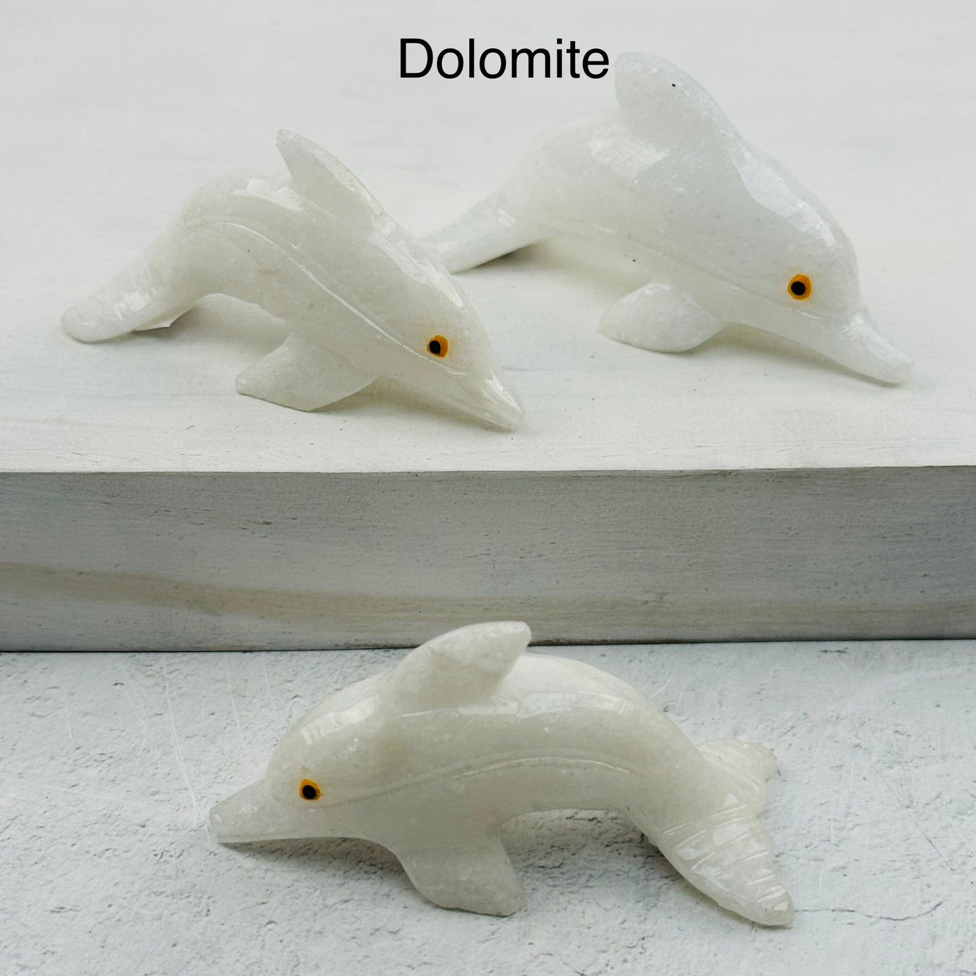 Carved Crystal Dolphin available in dolomite