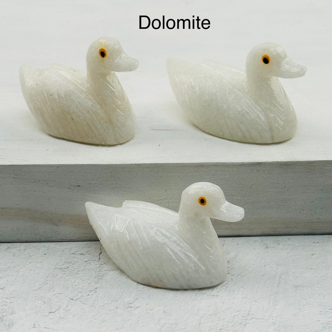 Carved Crystal Duck available in dolomite