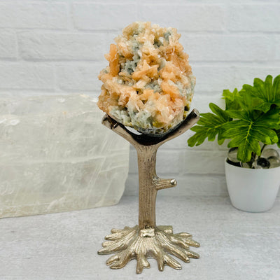 Crystal Holder Tree Stand can be used to hold spheres of crystal clusters 