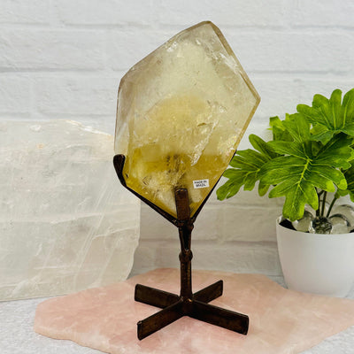 Natural Citrine Crystal on Metal Stand - You Choose - Collectors Piece
