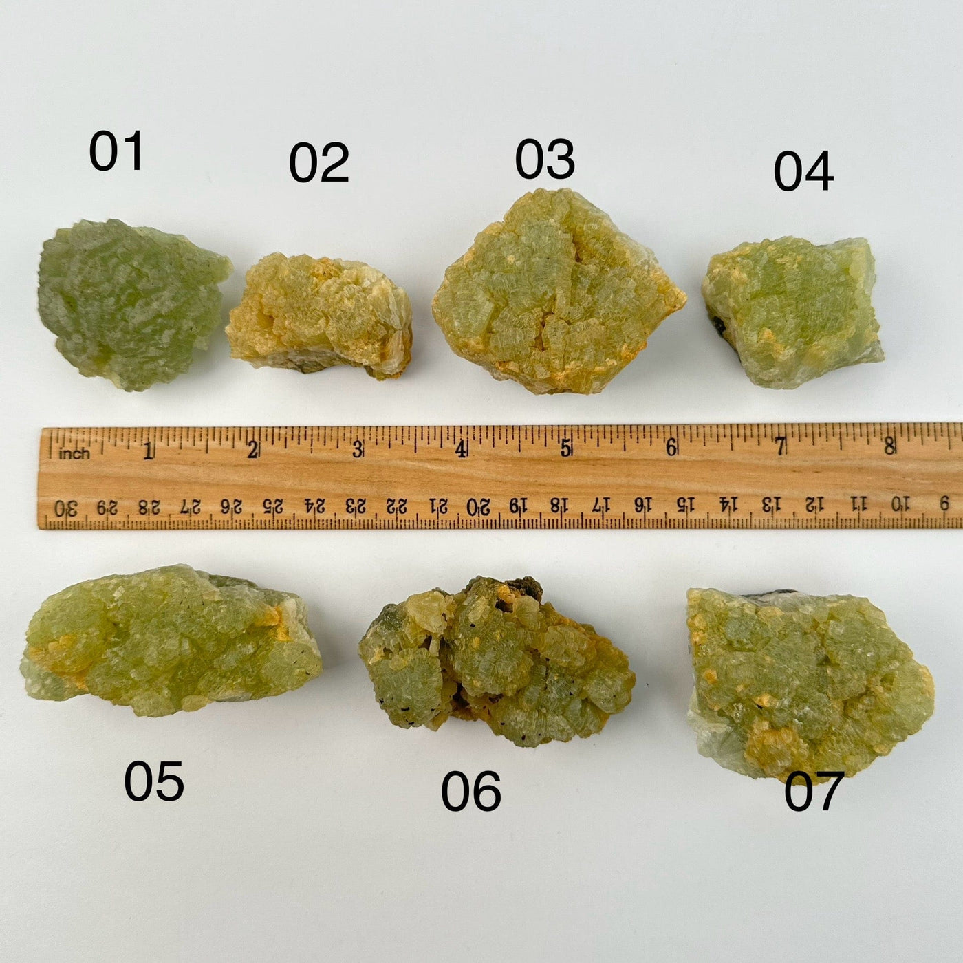AAA Green Fluorite Crystal Cluster Rare Find! - High Quality - You Choose - next to a ruler for size reference 