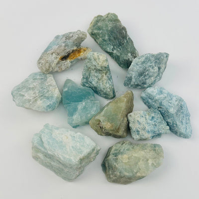 1 pound bag Rough Aquamarine Crystal Stones