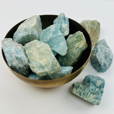crystals in bowl displayed as home decor 