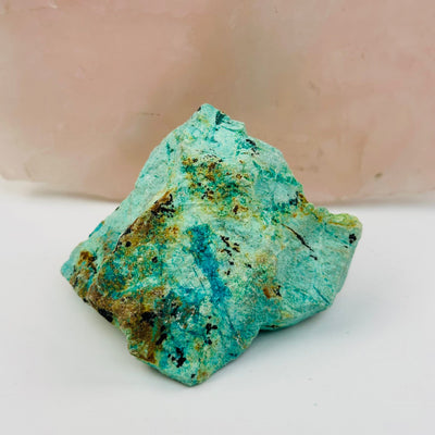 Rough Turquoise with Chrysocolla Crystal displayed as home decor