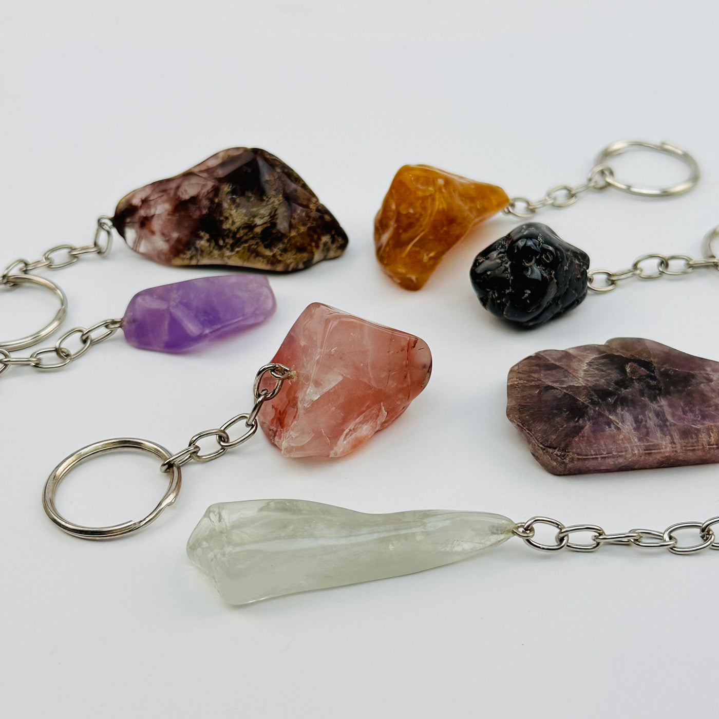 Tumbled Crystal Keychains Crystals Stones Minerals