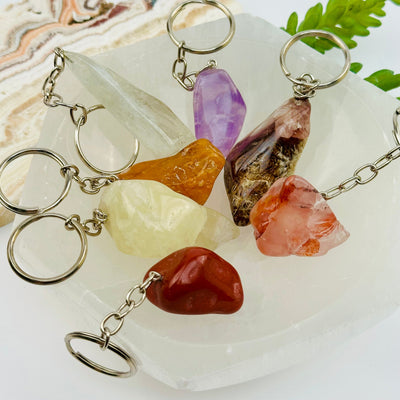 Tumbled Crystal Keychains Crystals Stones Minerals