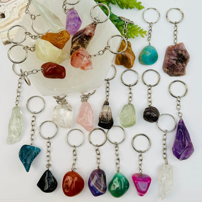 Tumbled Crystal Keychains Crystals Stones Minerals