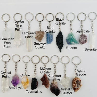 crystal key chains next to their name. you select your favorite one 