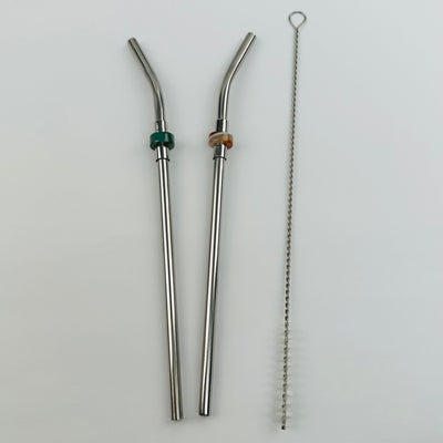 Agate Accent Reusable Straws - Assorted Set -