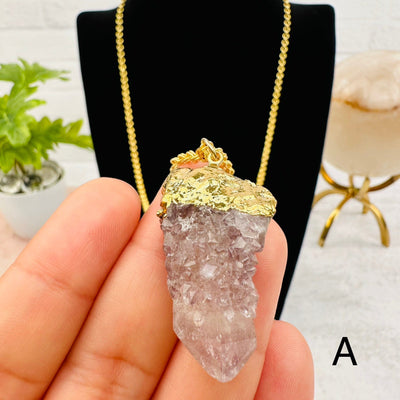 Natural Purple Cactus Quartz Necklace - You Choose - option A