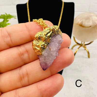 Natural Purple Cactus Quartz Necklace - You Choose - option C