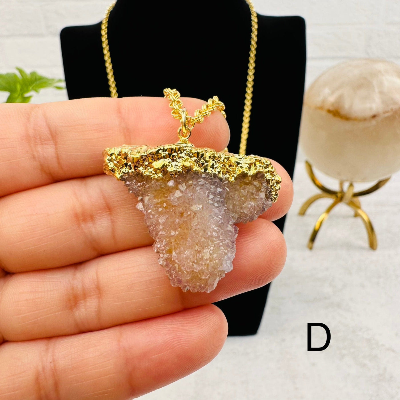 Natural Purple Cactus Quartz Necklace - You Choose - option D