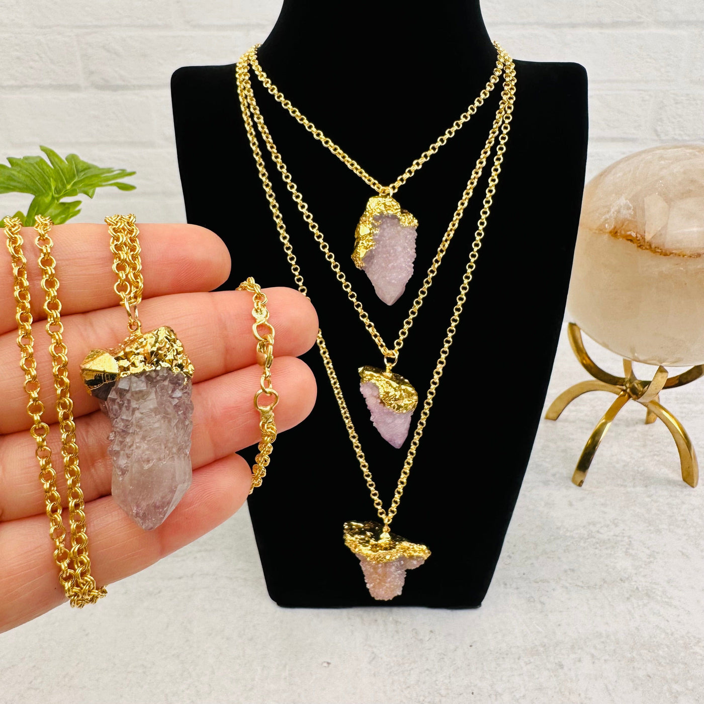 Natural Purple Cactus Quartz Necklace - You Choose -