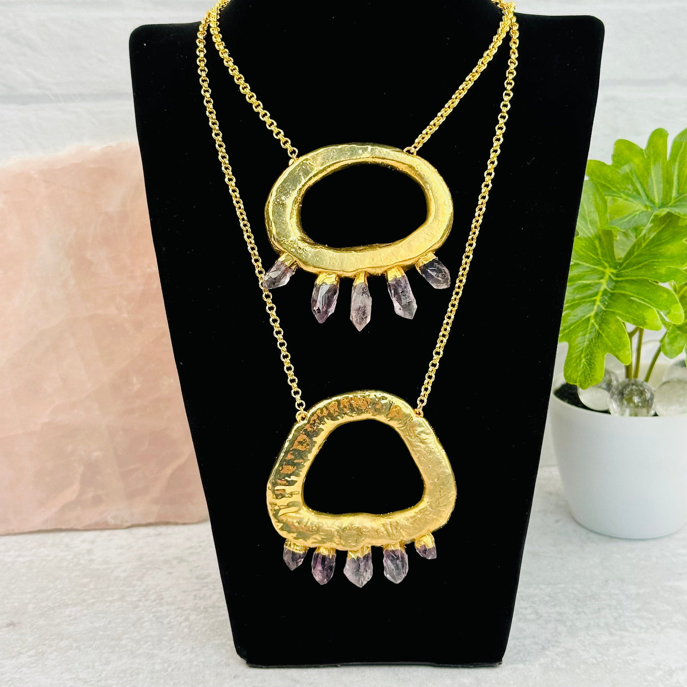 Fancy Amethyst point Necklaces you choose 
