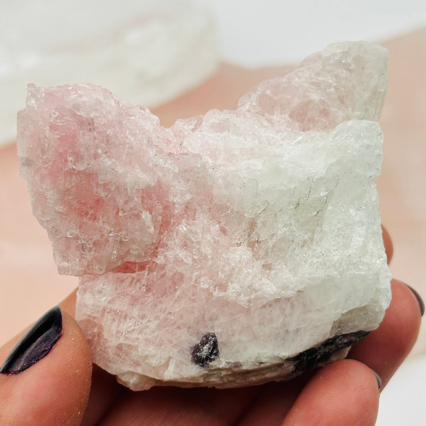 close up of the details on this crystal cluster