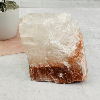 Optical Calcite - White/Red - displayed as home decor 
