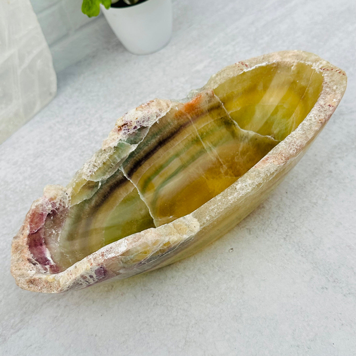 top view of the fluorite bowl 