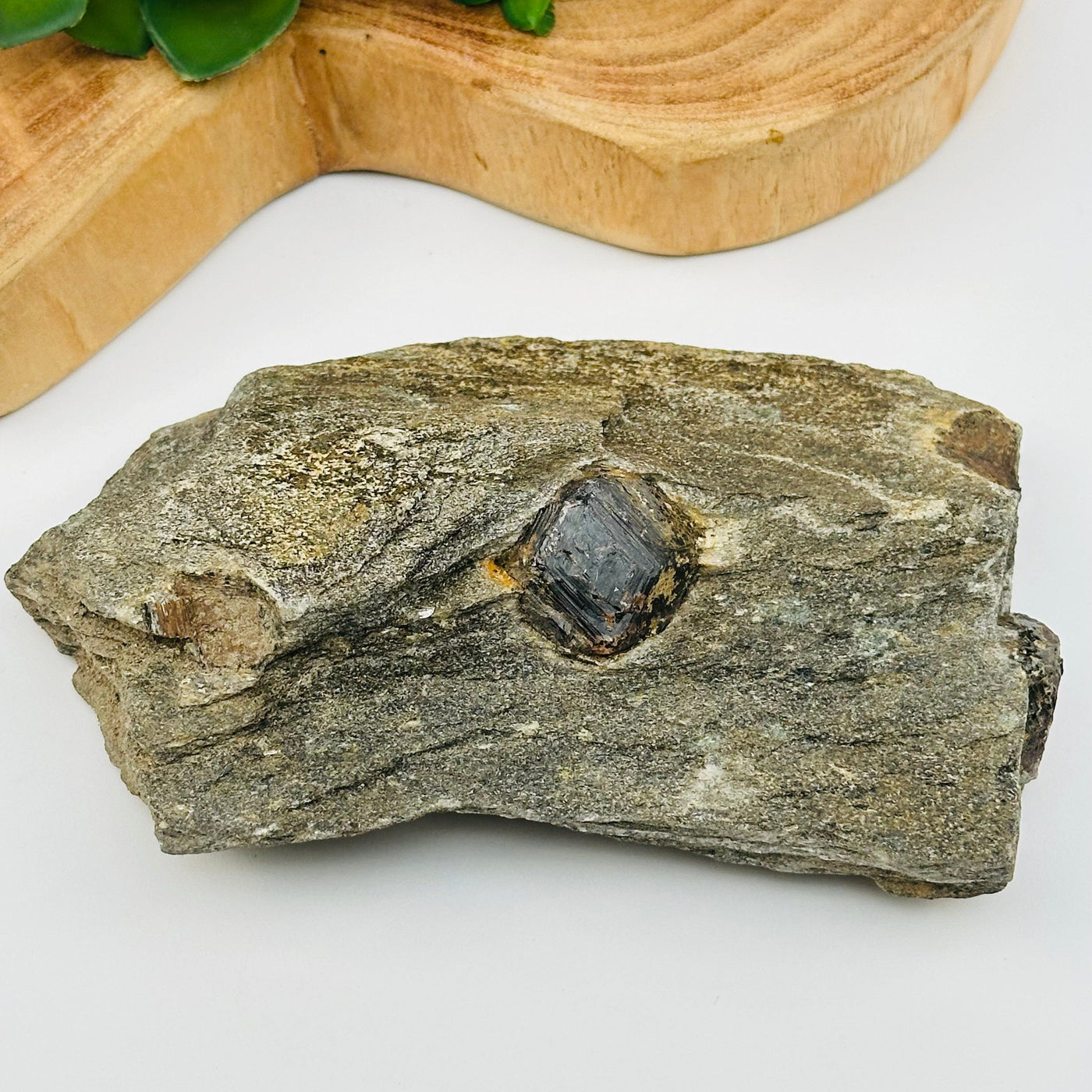 Garnet Crystal in Mica Schist displayed as home decor