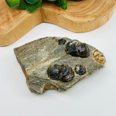 Garnet Crystal in Mica Schist displayed as home decor