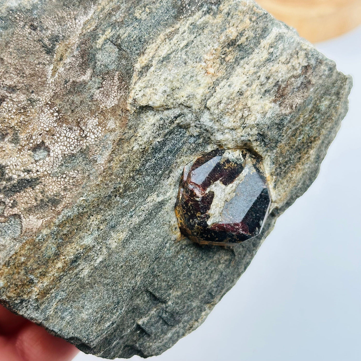 close up of the details on this crystal cluster 