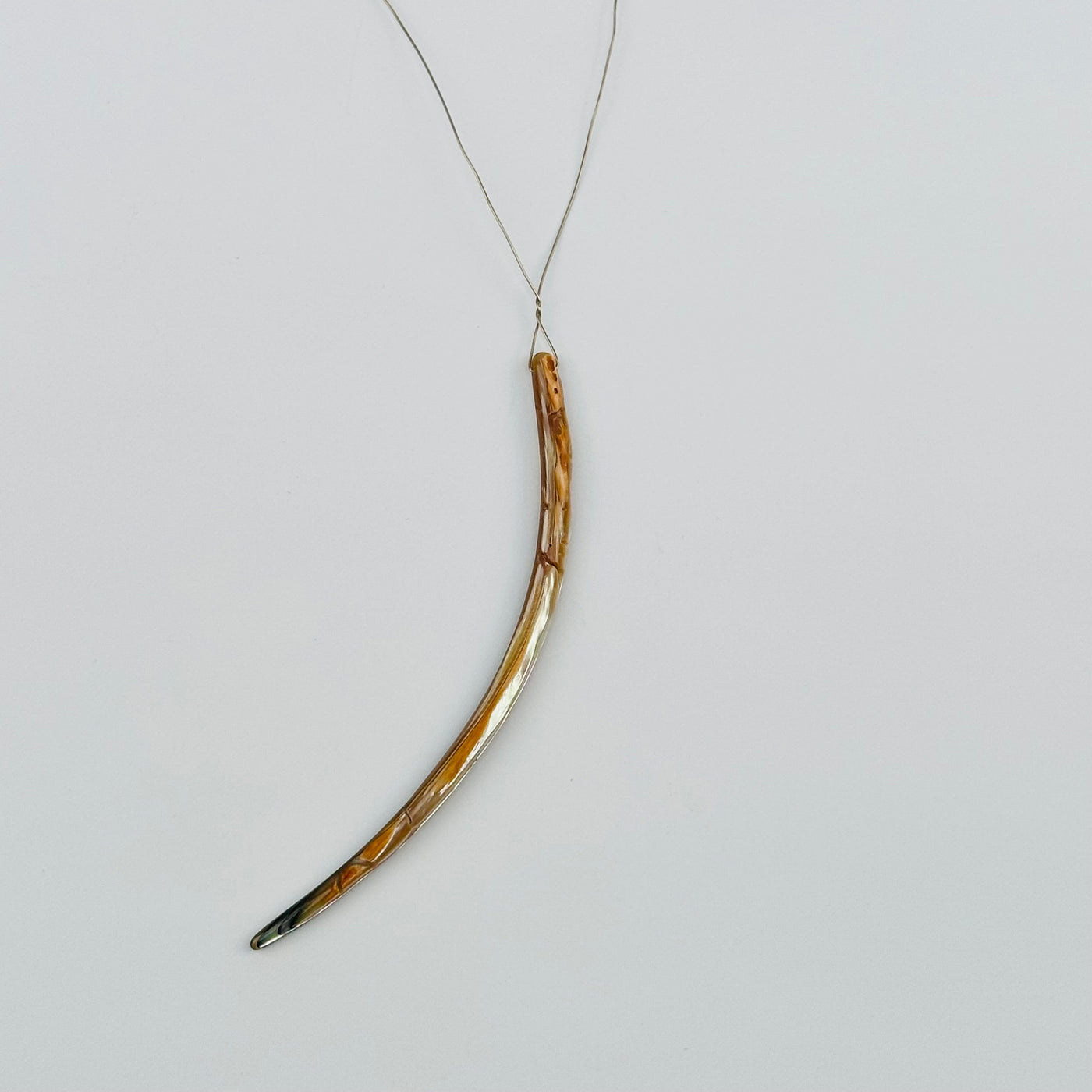 abalone bead on a necklace chain 