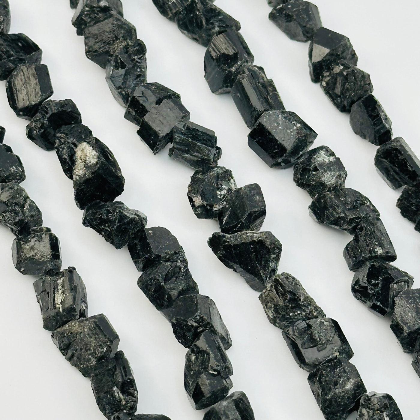 close up of the details on these tourmaline crystal beads 