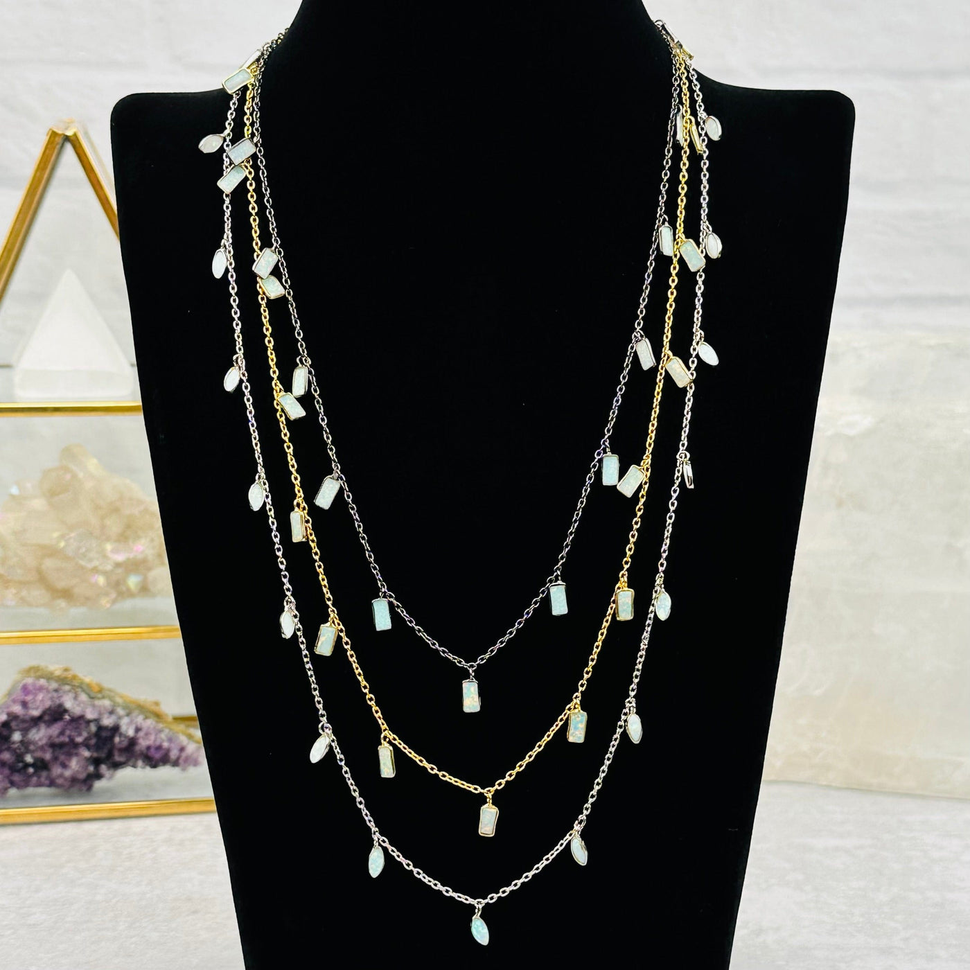 Opal Accent Necklace - You Choose Style -