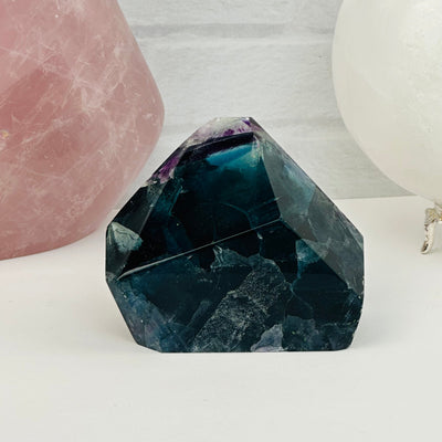 Rainbow Fluorite AA Grade Freeform - By Size displayed as home decor
