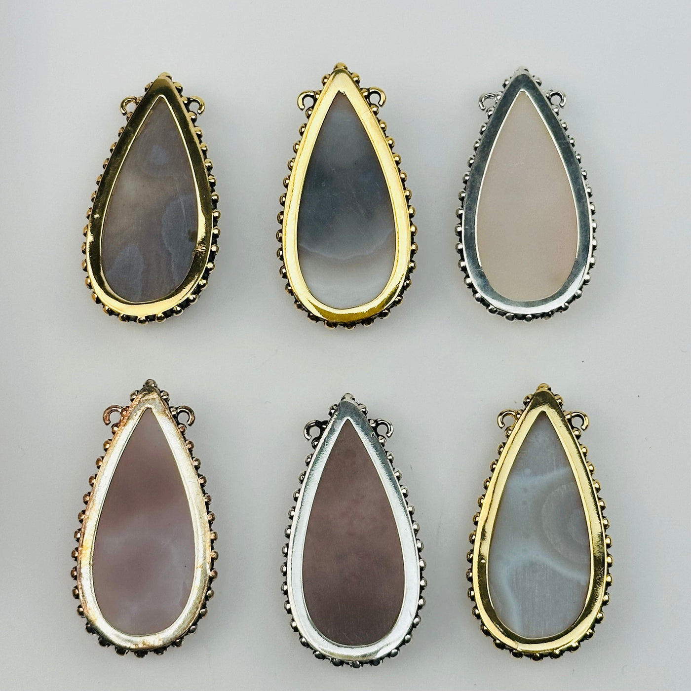 back side of the crystal pendants 