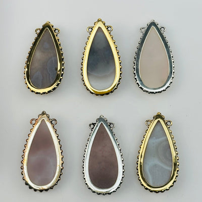 back side of the crystal pendants 