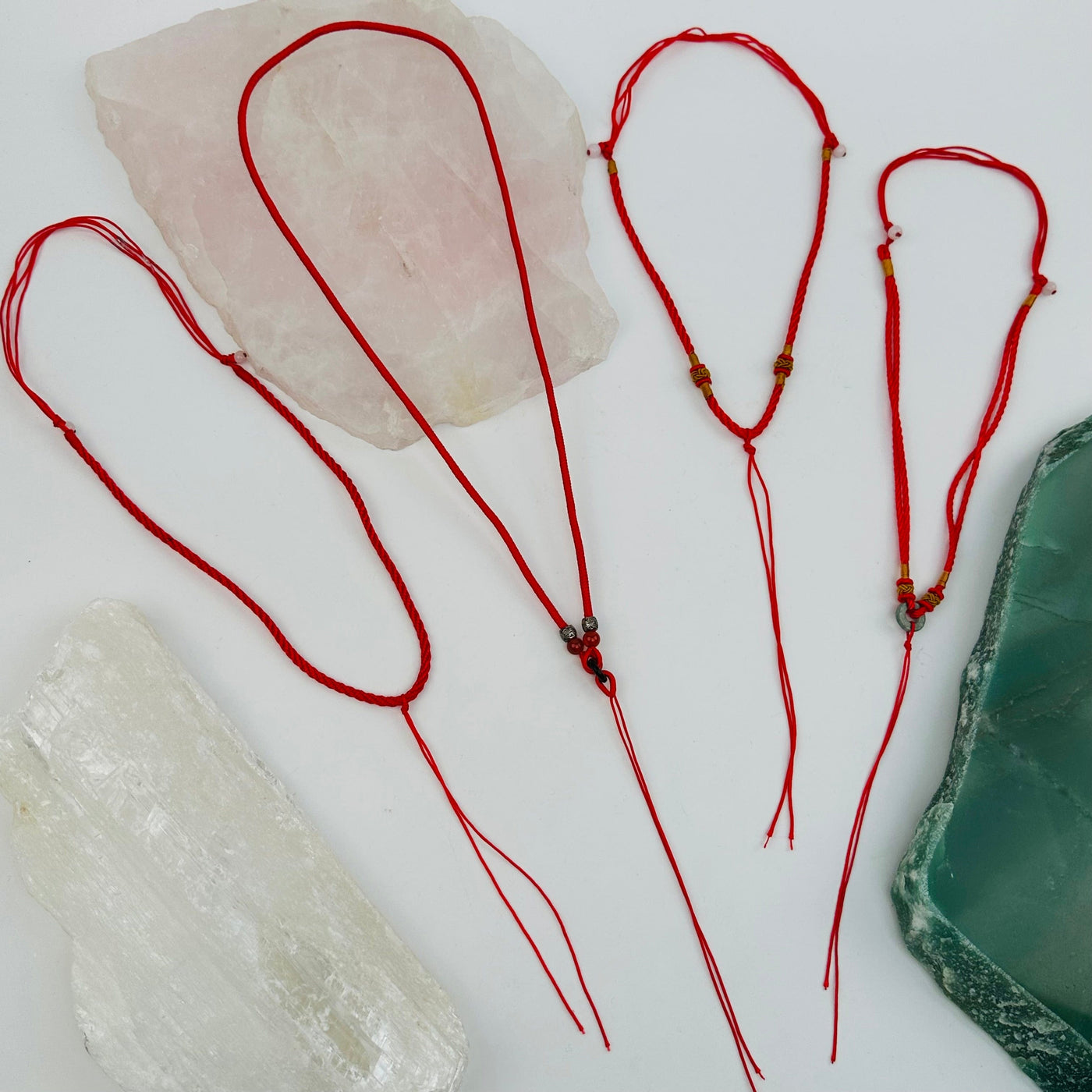 necklaces displayed to show the differences in the styles available 