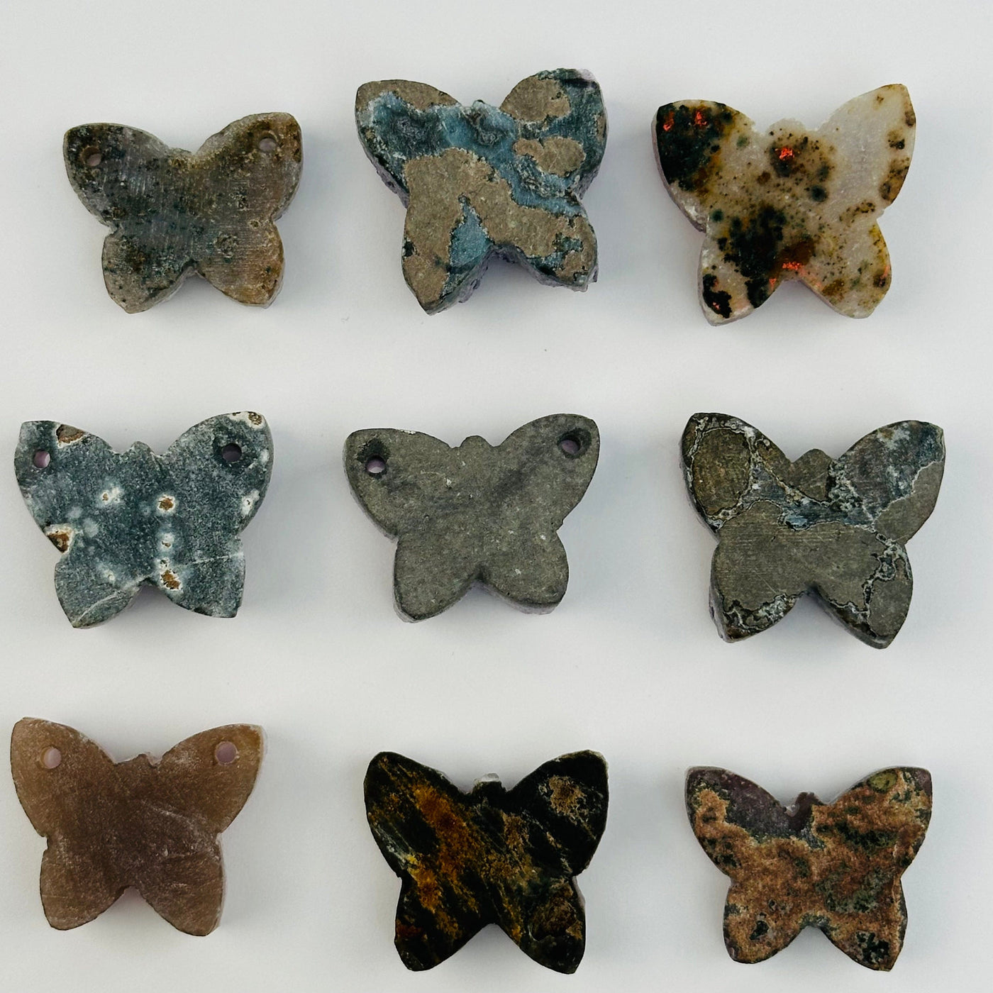 back side of the cabochons 
