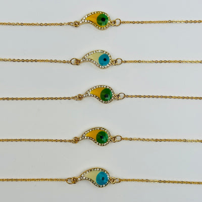 multiple bracelets displayed to show the slight differences in the colors 