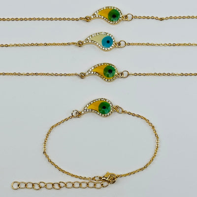 multiple bracelets displayed to show the differences in the color shades 