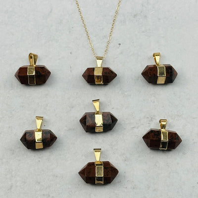 pendants displayed to show the differences in the color shades and sizes 