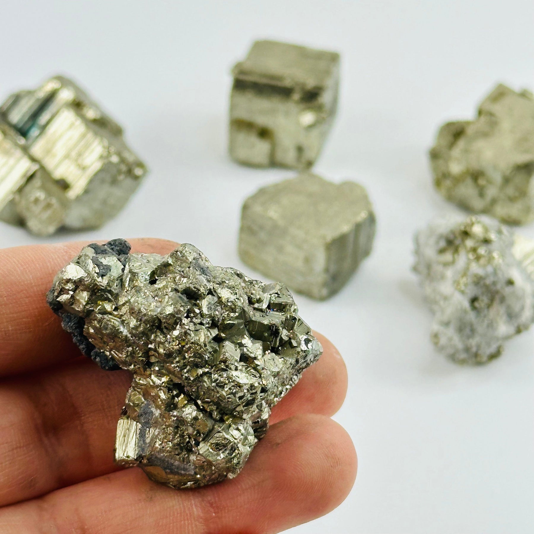 Pyrites Solid Rock Extra Quality Pyrite Crystal Clusters - Natural Stones - – Rock Paradise