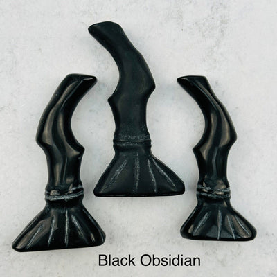 Carved Gemstone Broom available in black obsidian 