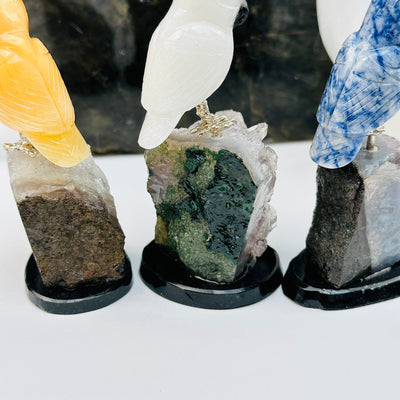 close up of the natural rough stone amethyst base 