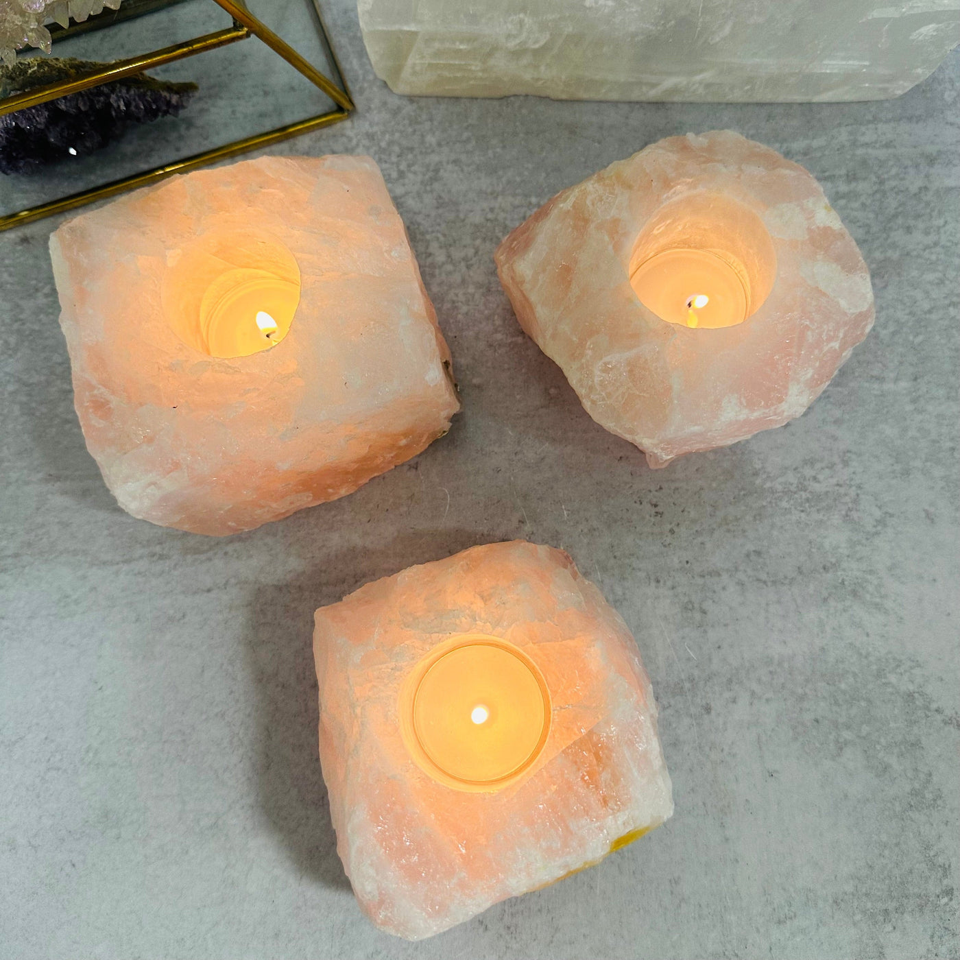 multiple candles displayed to show the differences in the candle sizes 