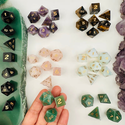 crystal dice in hand for size reference 