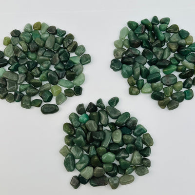 green aventurine tumbled stones come in half pound bags