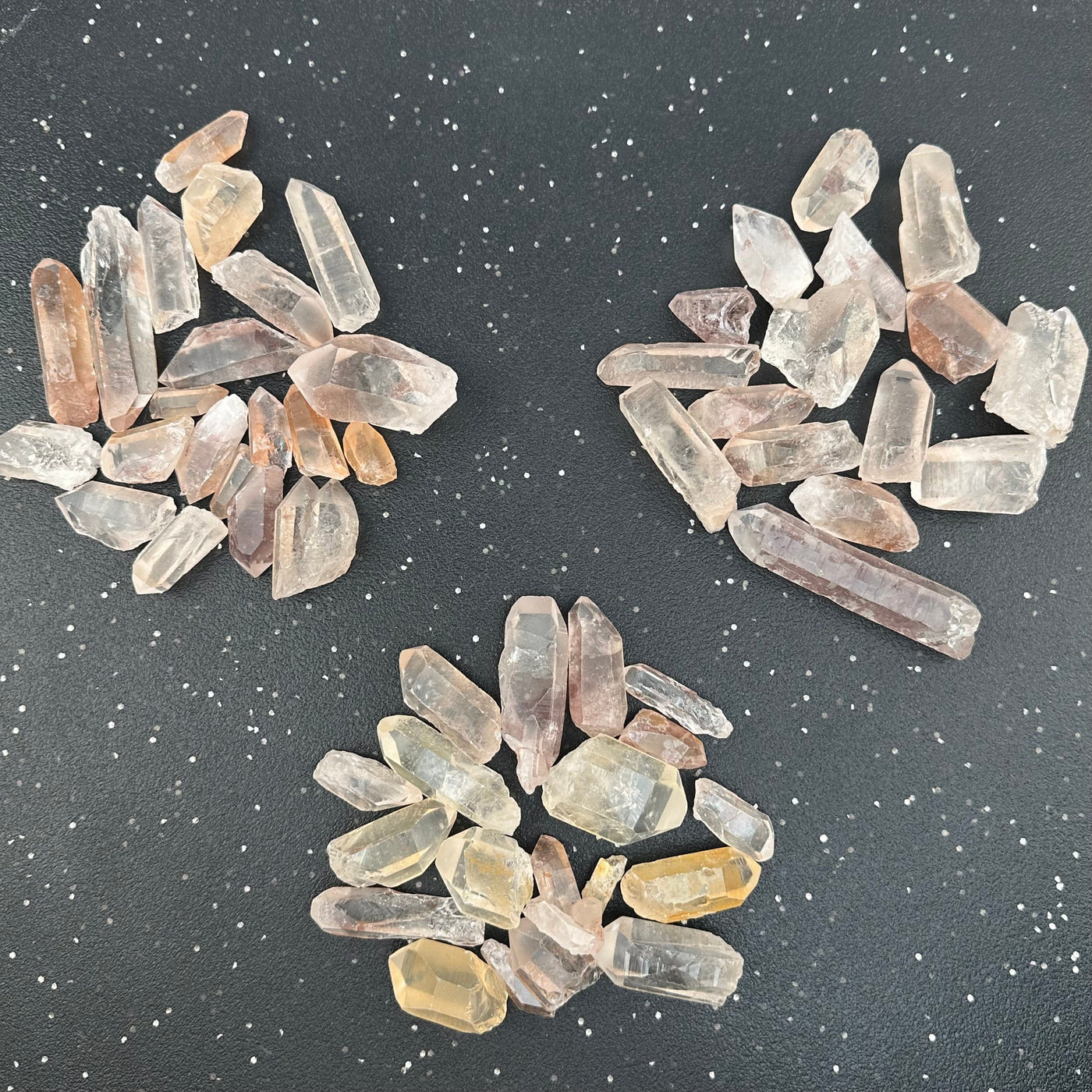 Lemurian Tangerine Crystal Points come in half pound bags