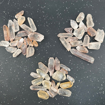 Lemurian Tangerine Crystal Points come in half pound bags