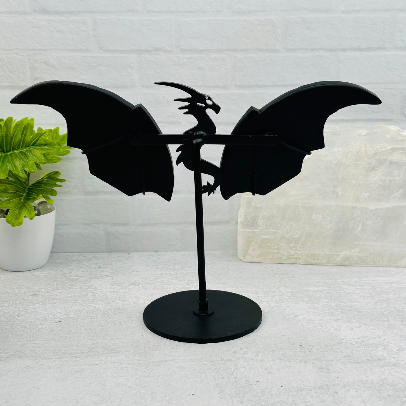 back side of the Black Obsidian Dragon on Stand