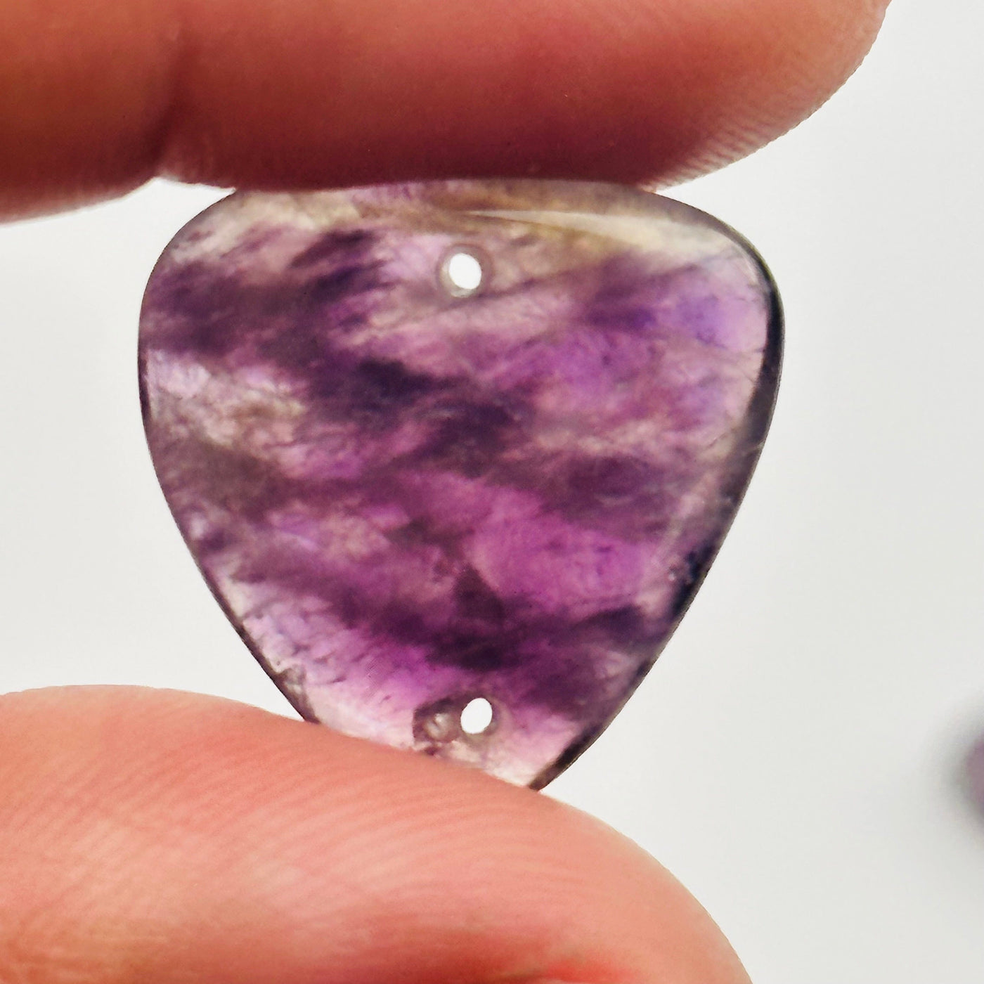 close up of the details on this crystal bead 