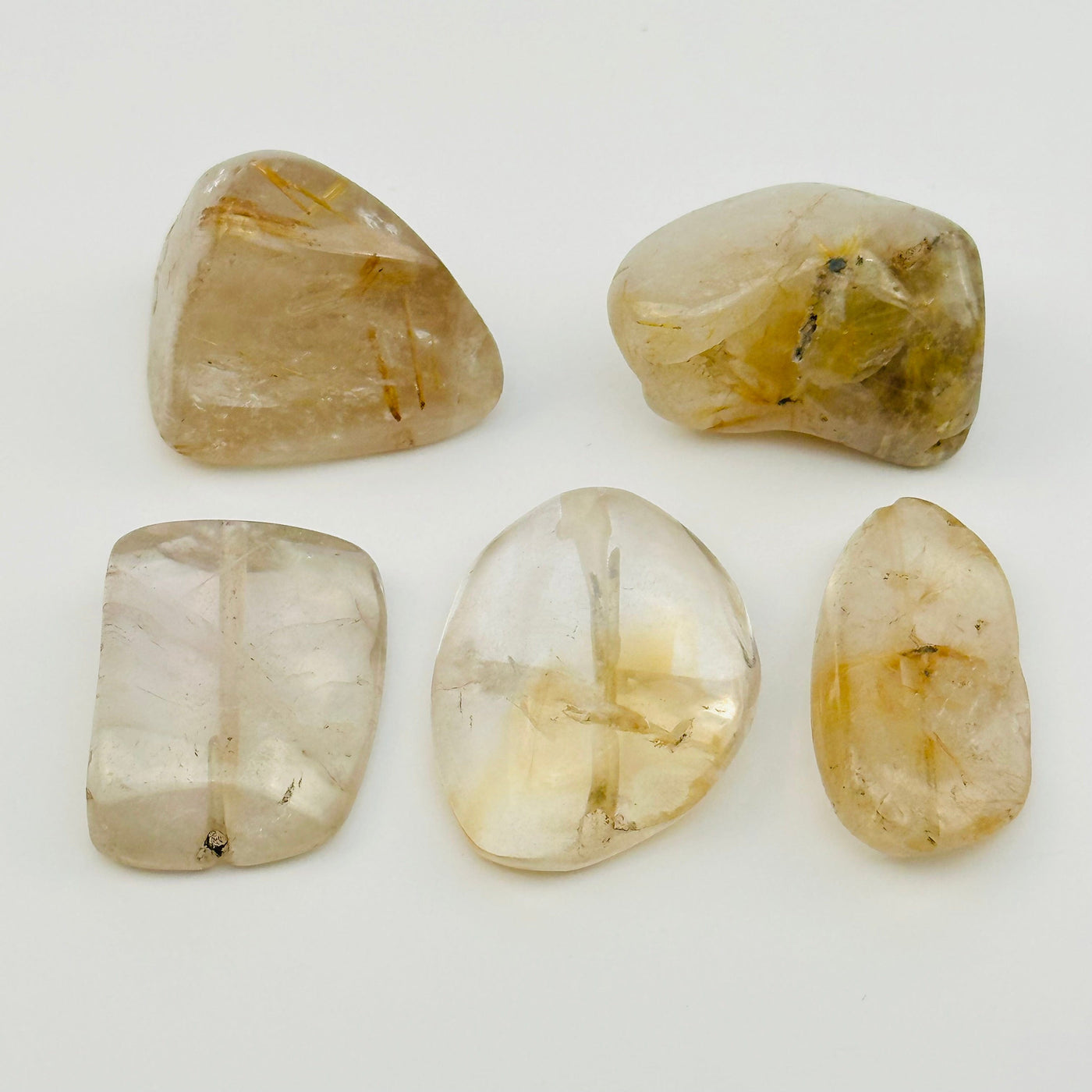 close up of the details on these rutilated quartz beads