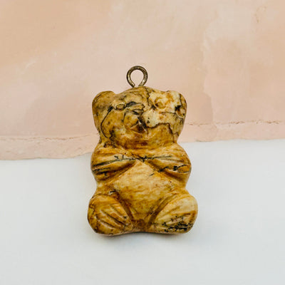 Gemstone Bear Crystal Pendant