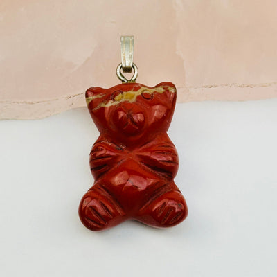 Gemstone Bear Crystal Pendant